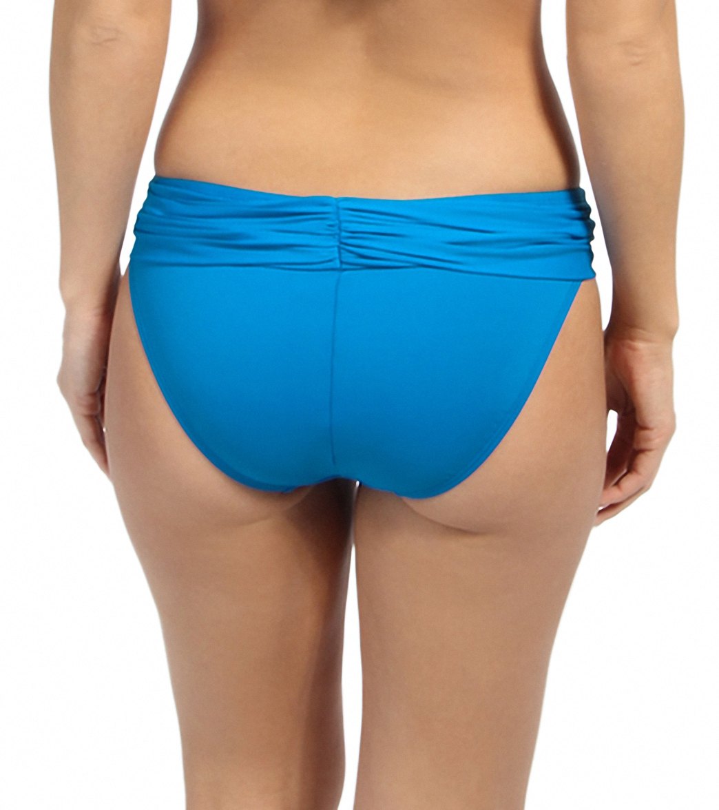 La Blanca Core Solid Shirred Band Hipster Bikini Bottom