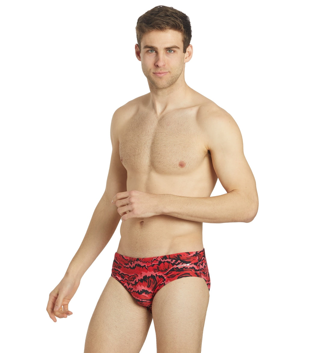 Sporti New Waves Brief Swimsuit (22-40) Red