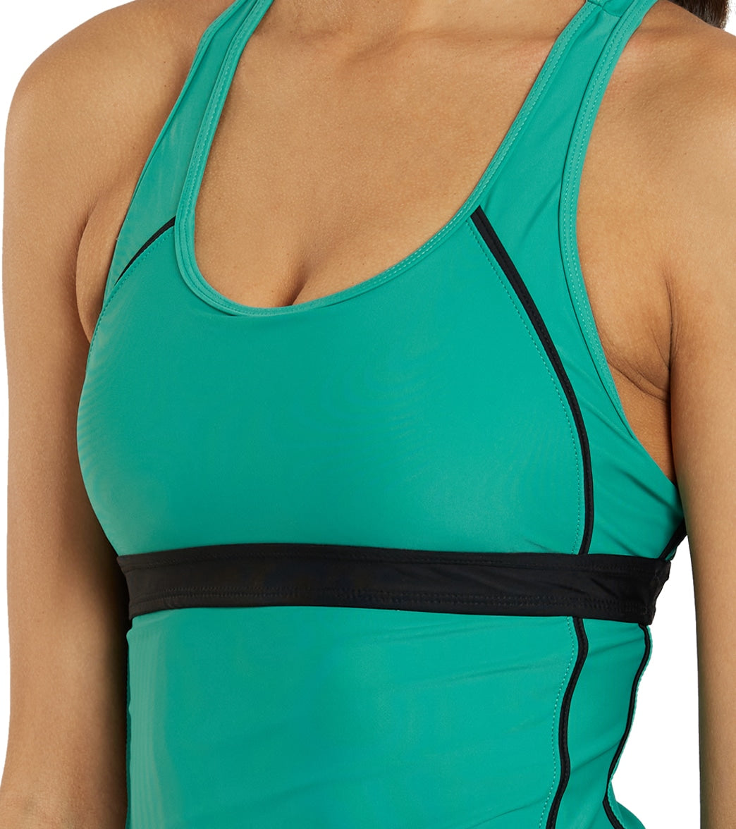 Sporti Active Racerback Solid Tankini Top