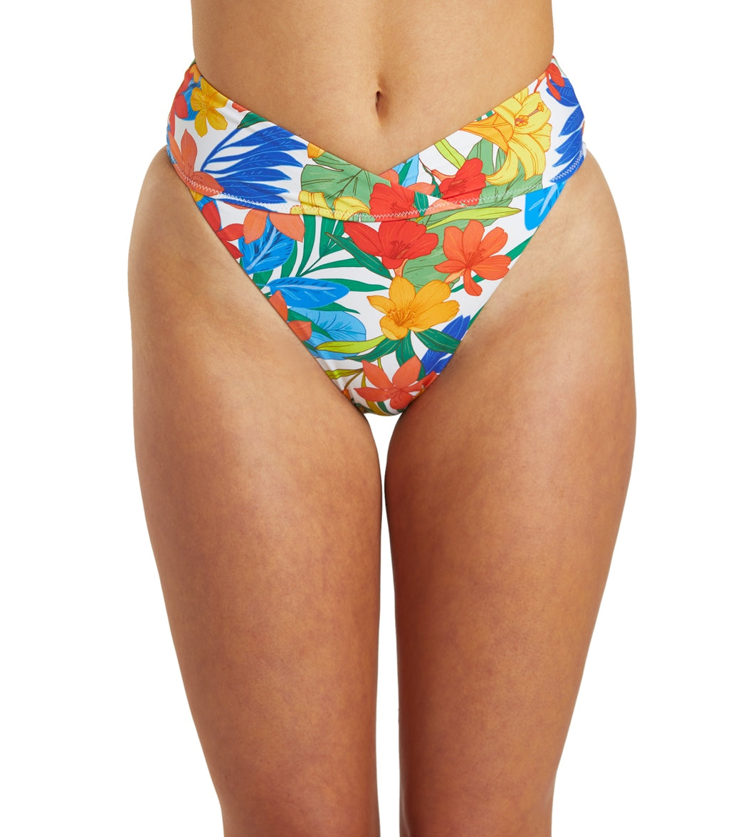 Hurley Women's Beach Botanic High Waist Bikini Bottom