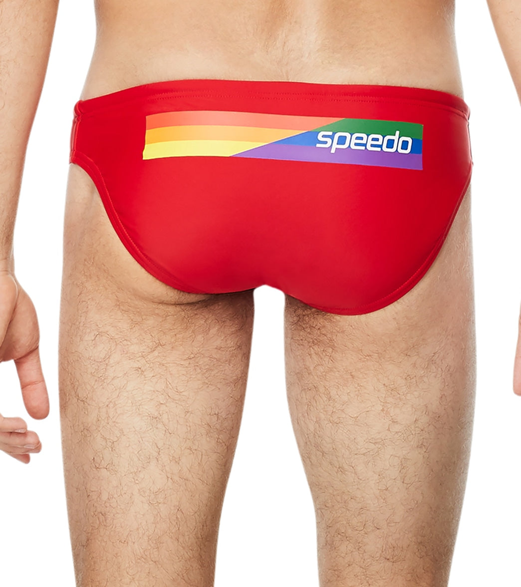 Speedo Pride Men's Solar One Brief Swimsuit Bittersweet