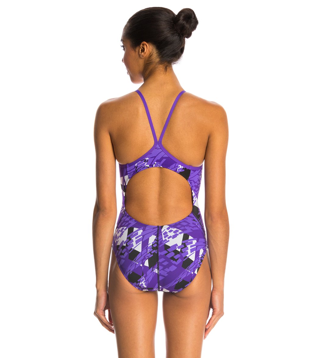 Dolfin Zephyr V-Back One Piece Swimsuit Purple Zephyr