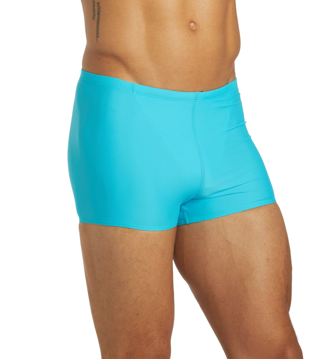 Sporti Solid Swim Square Leg Swimsuit (24-44) Turquoise