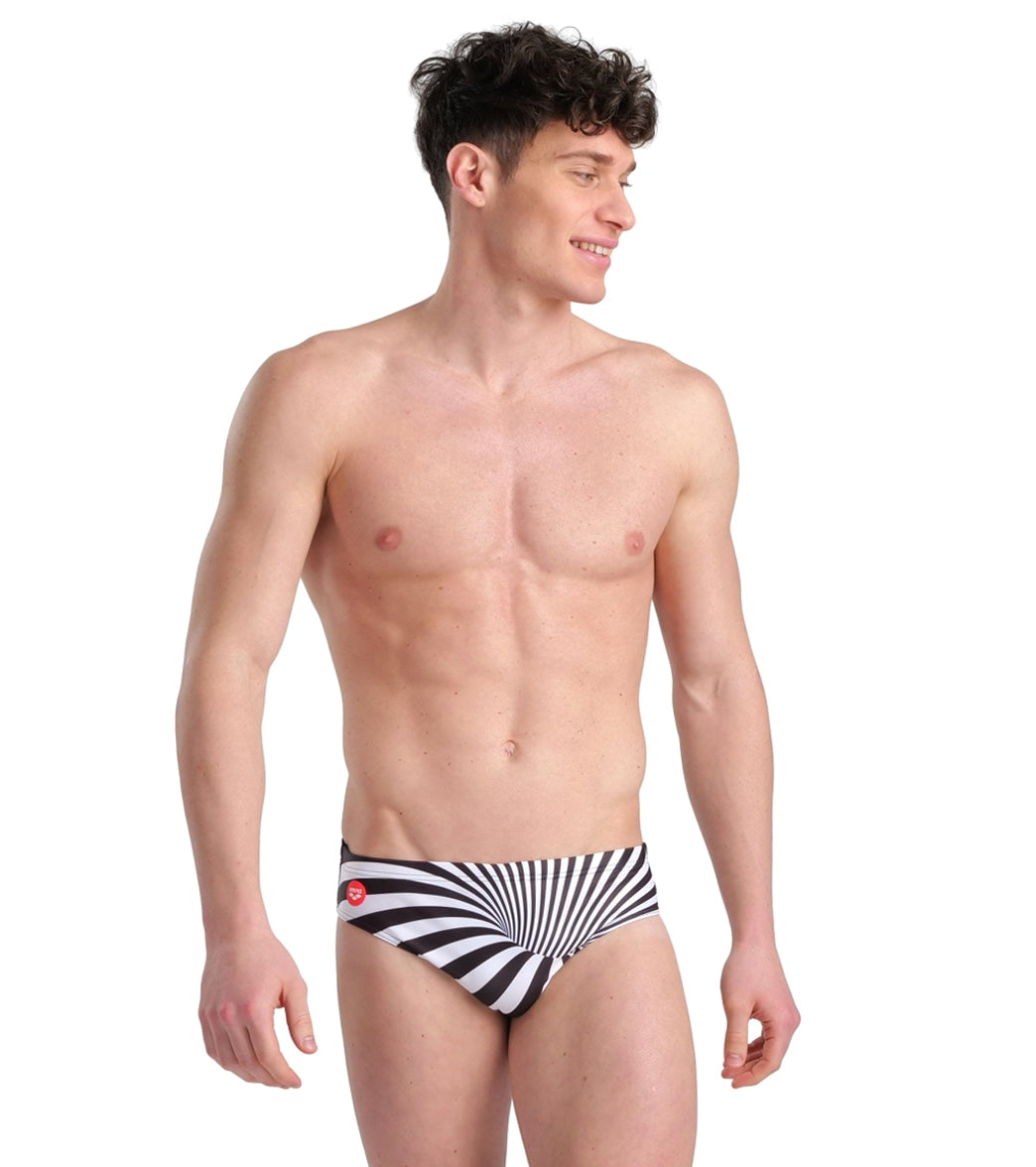 Arena Men's Crazy Placement Brief Swimsuit Black/Black Multi