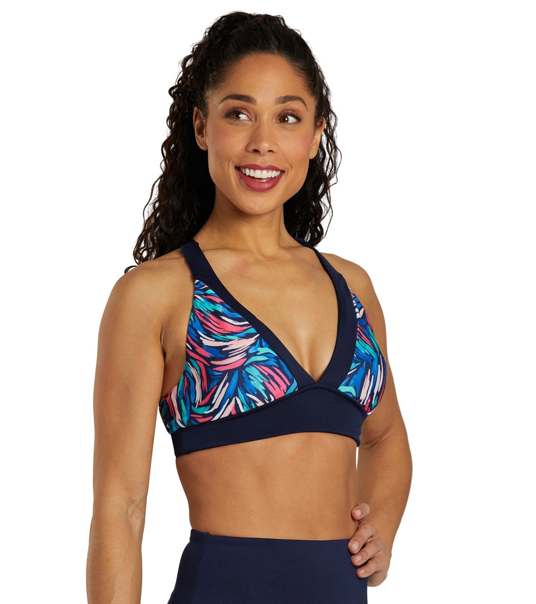 Dolfin Women's Printed V-Neck Bikini Top