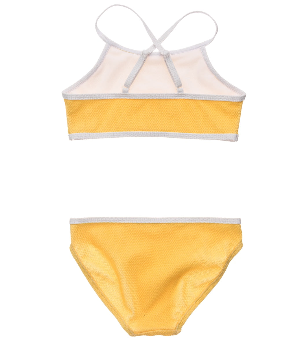 Snapper Rock Girls' Marigold Sports Two Piece Bikini Set (Big Kid) Yellow