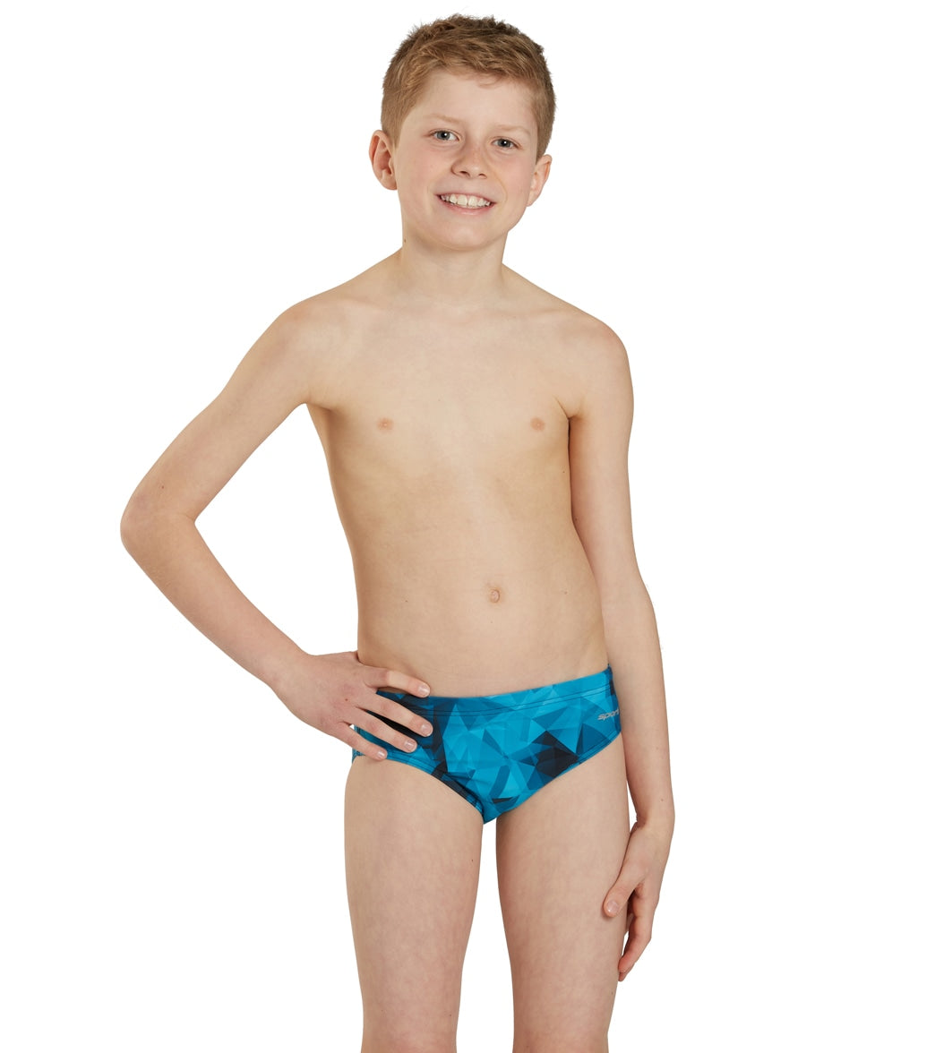 Sporti Fractalicious Brief Swimsuit Youth (22 - 28) Blue