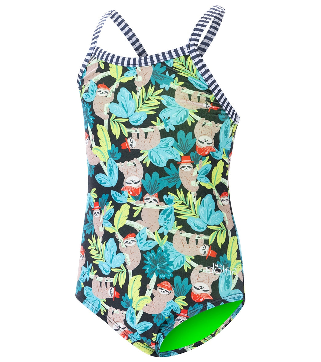 Dolfin Girls' Hang Tight Printed One Piece Swimsuit (Little Kid) Hang Tight