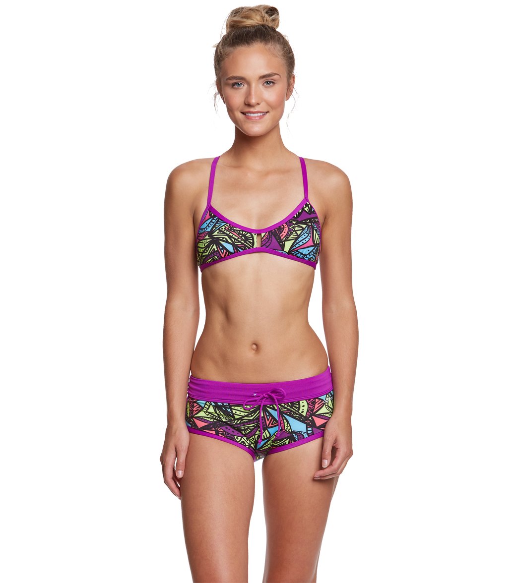 Dolfin Bellas Women's Calypso Tie Back Bikini Top Multi