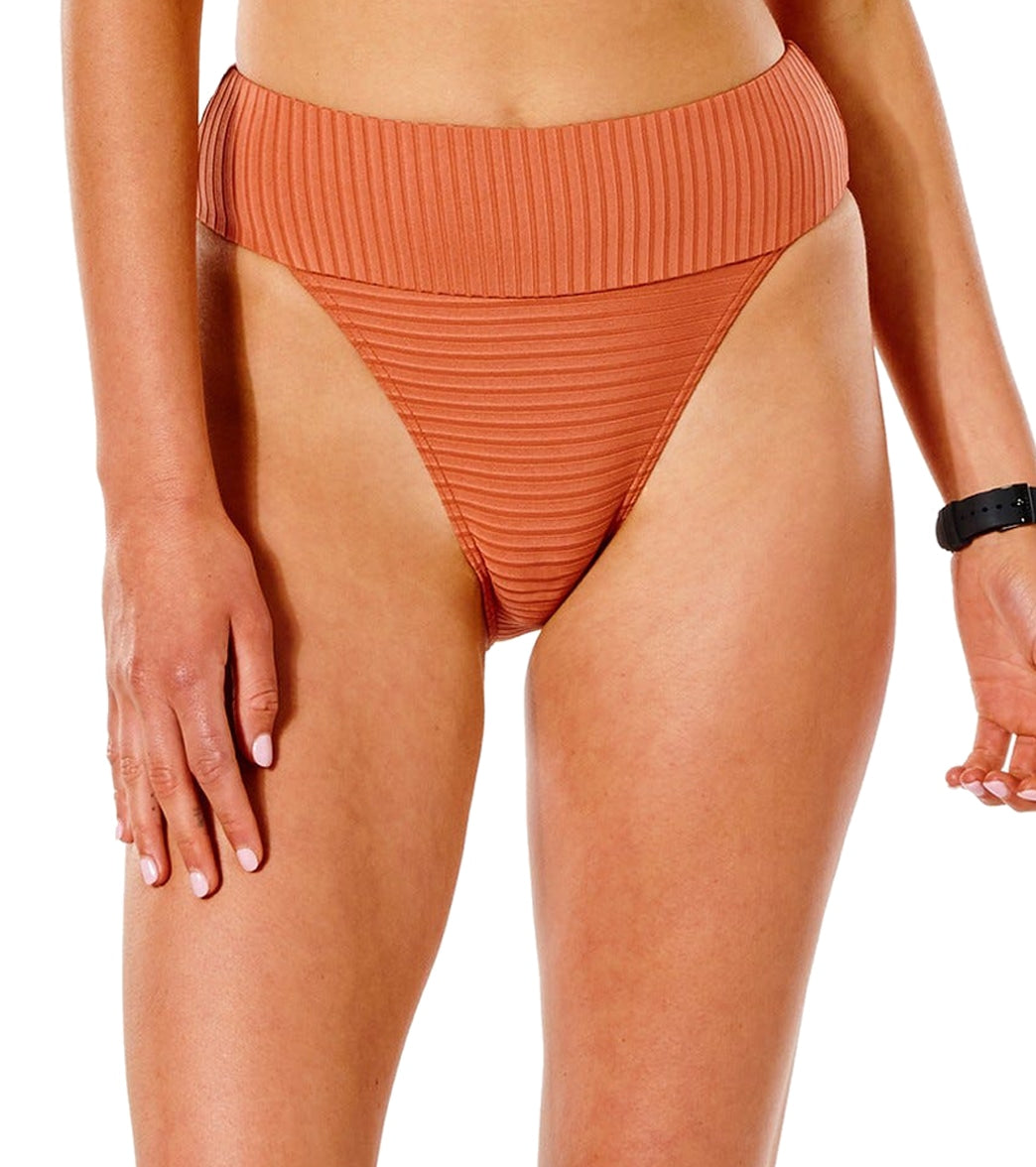 Rip Curl Women's Premium Surf Hi Waist Bikini Bottom Rhubarb