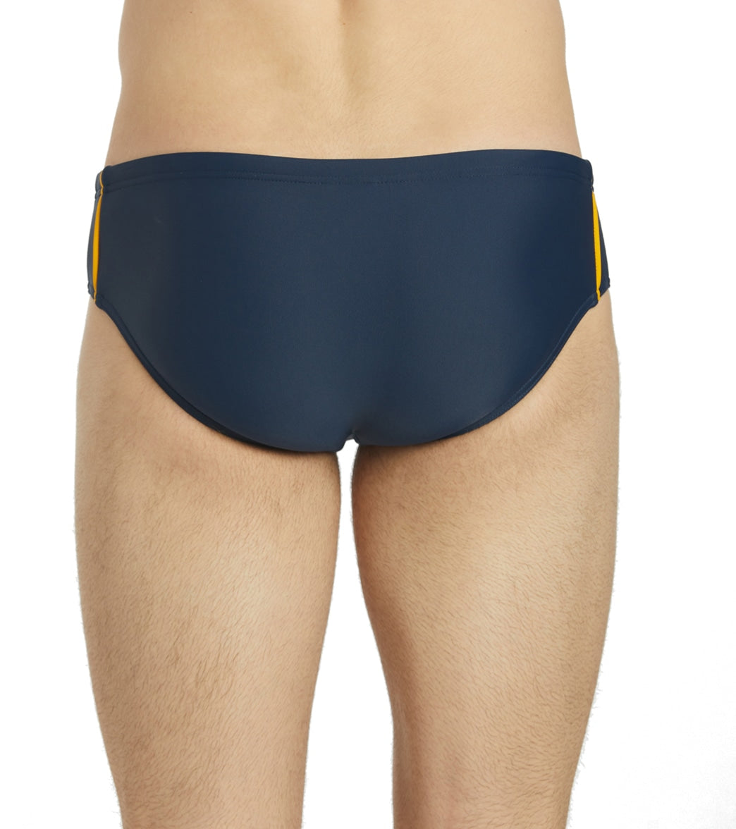 Sporti Piped Splice Brief Swimsuit (22-40) Navy/Gold