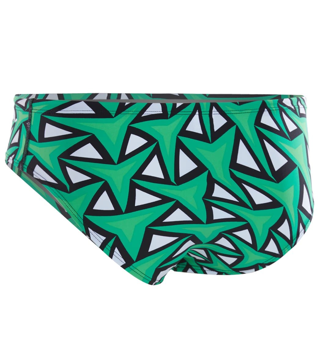 Dolfin Graphlite Men's Mako All Over Racer Brief Swimsuit Green/Green