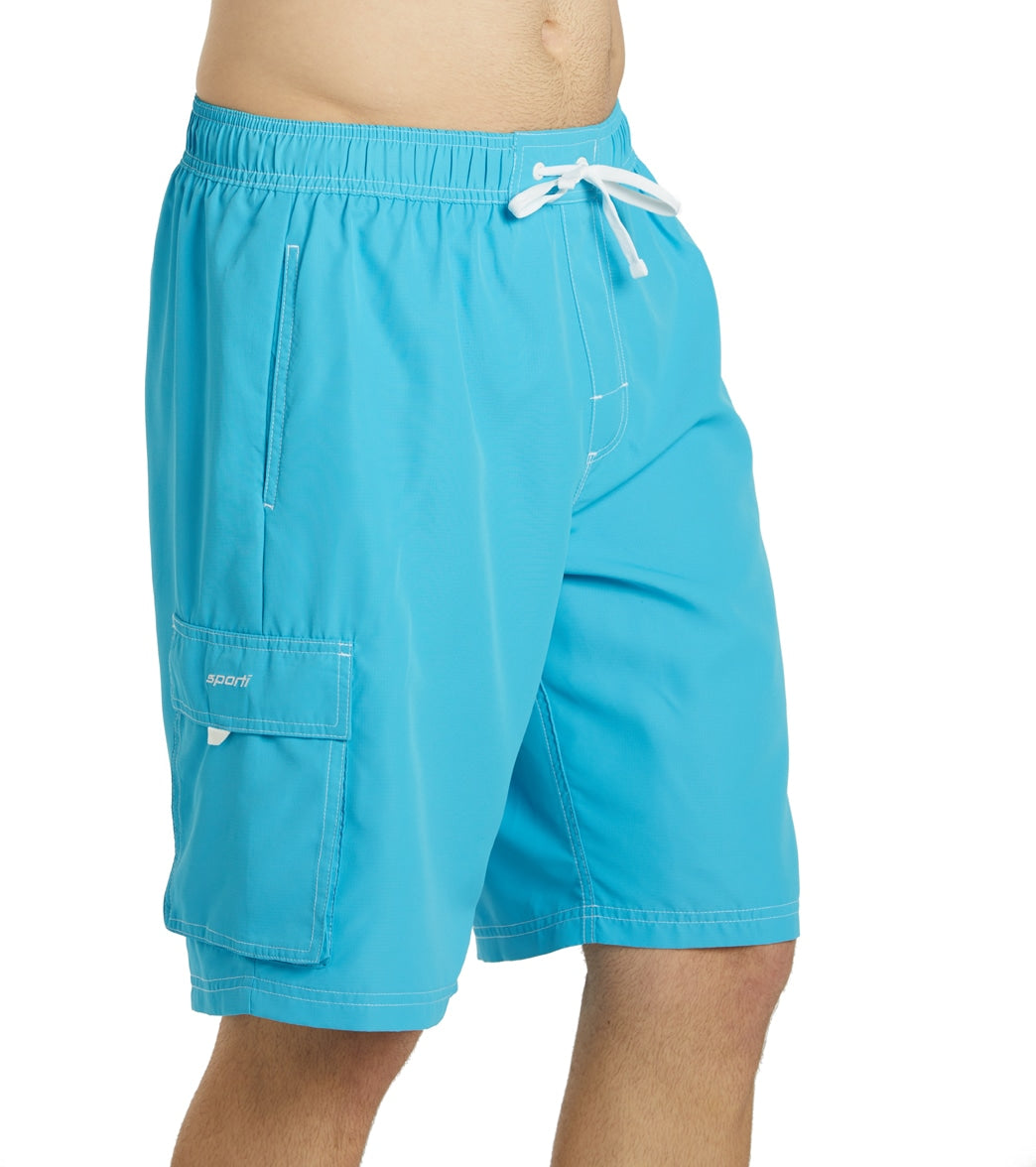 Sporti Men's Hybrid Cargo Swim Trunk Sky Blue