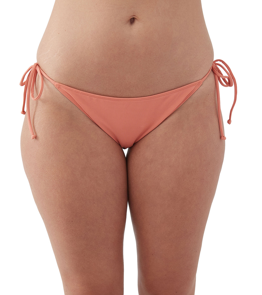 O'Neill Women's Saltwater Solids Maracas Tie Side Bikini Bottom Coral