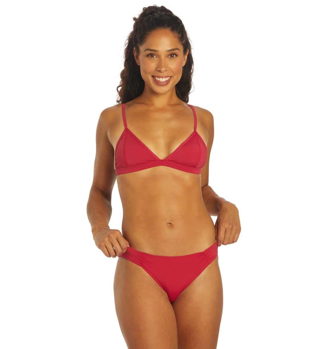 Quintsoul Women's Fashion Colours Mid Rise Lily Bikini Bottom Sangria