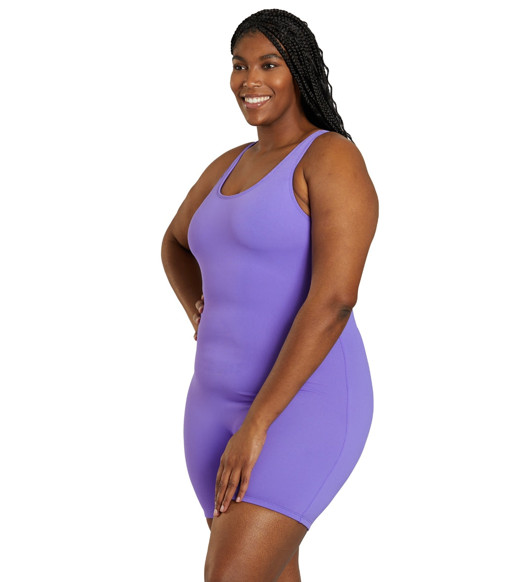 Sporti Plus Size HydroLast Chlorine Resistant Scoop Back Unitard One Piece Swimsuit