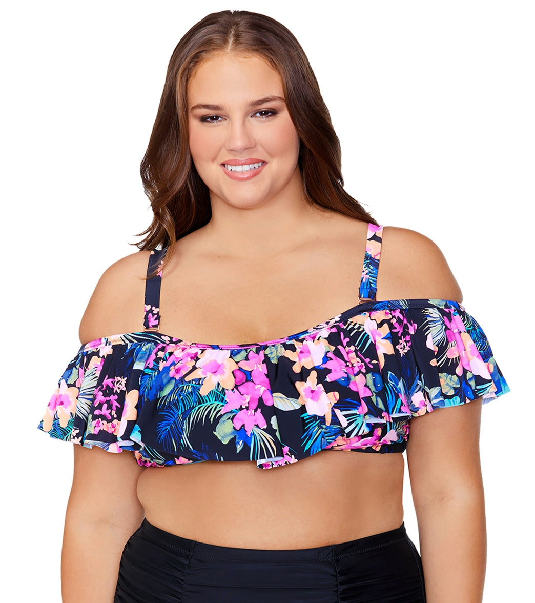 Raisins Women's Plus Size Freshwater Tortuga Bikini Top