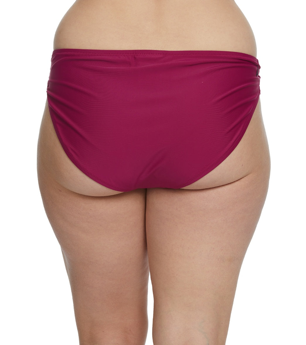 Volcom Plus Size Simply Solid Full Bikini Bottom Paradise Purple