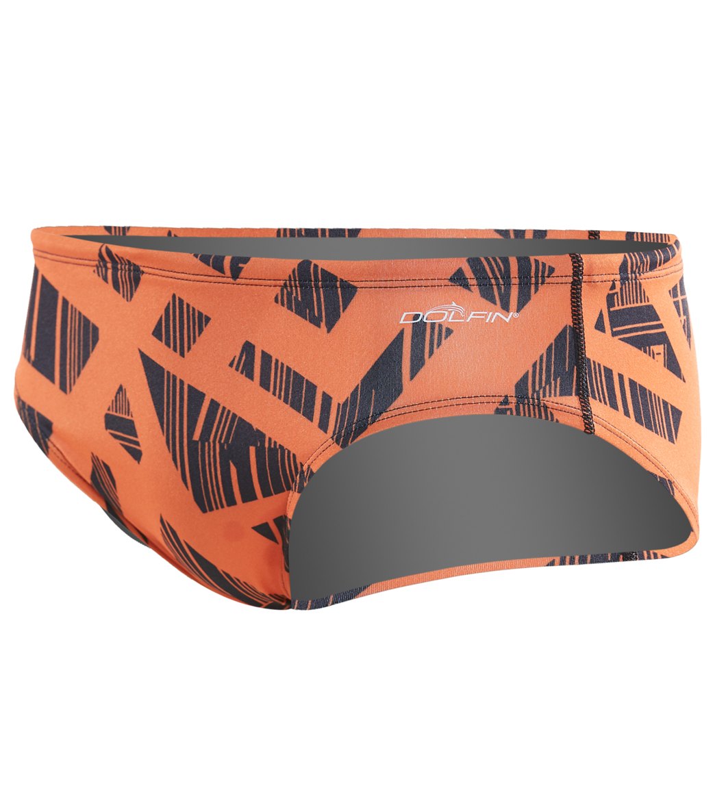 Dolfin Reliance Men's Trax Spliced Brief Swimsuit Orange/Orange