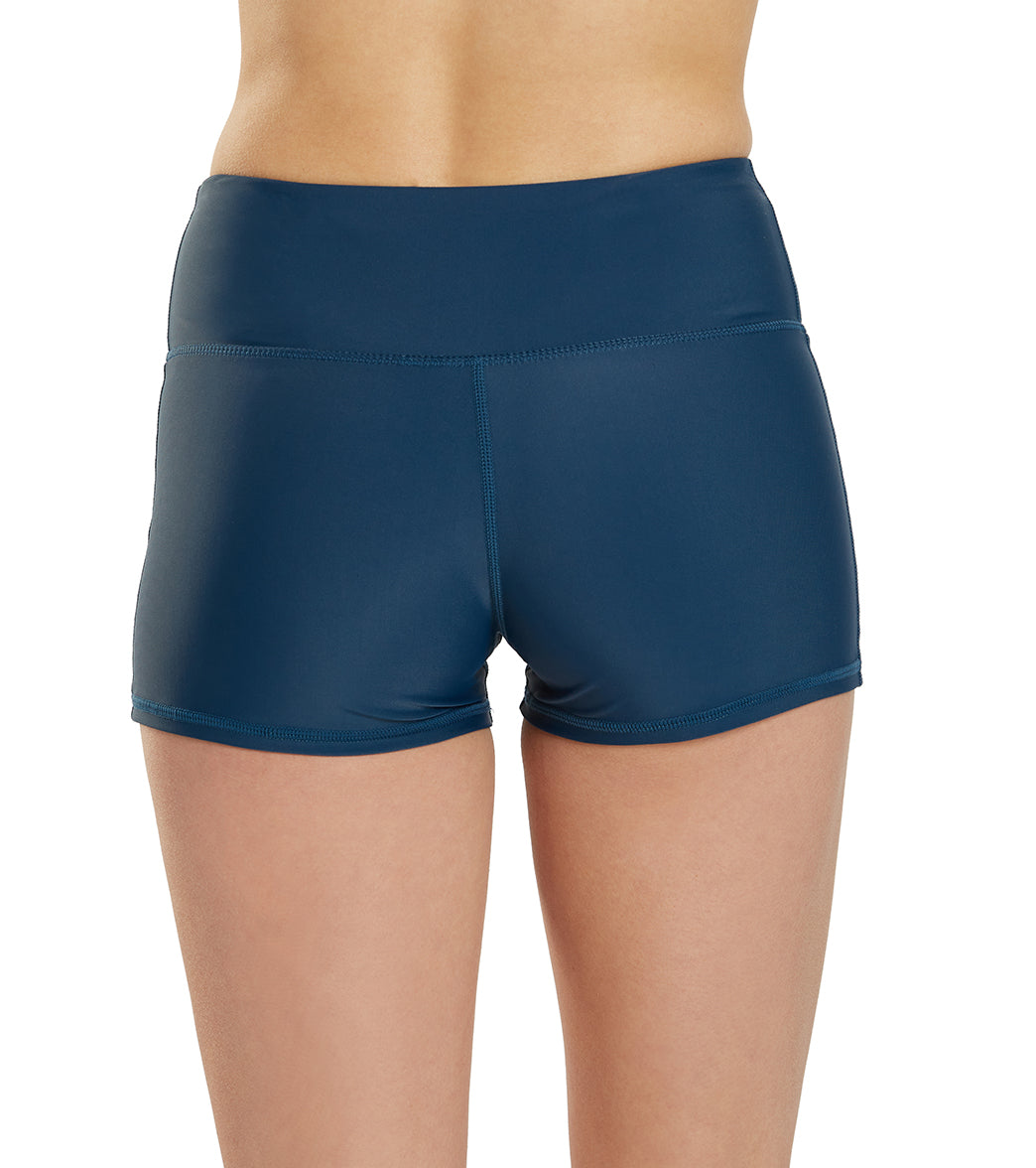 Sporti Active Solid 2.25 inseam Boyshort Stone Blue