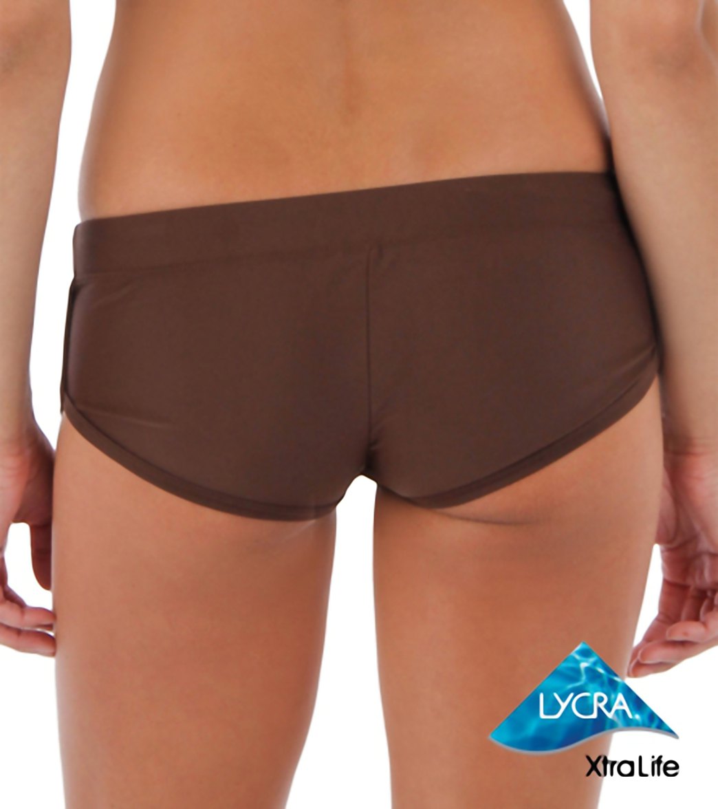 Sporti Active Cheeky Boyshort Swim Bottom Brown