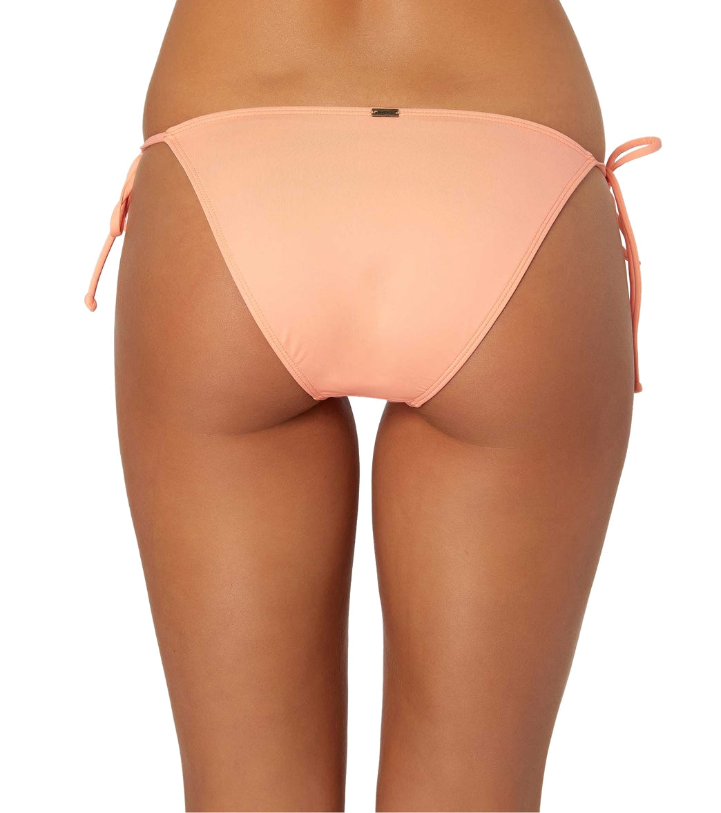 O'Neill Women's Saltwater Solids Maracas Tie Side Bikini Bottom Fruit Punch