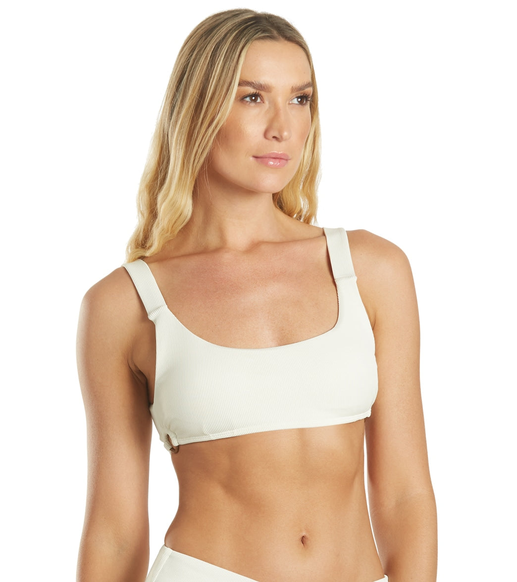 Quintsoul Women's Malibu Scoop Neck Bikini Top Cream