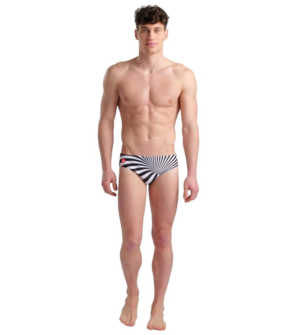 Arena Men's Crazy Placement Brief Swimsuit Black/Black Multi