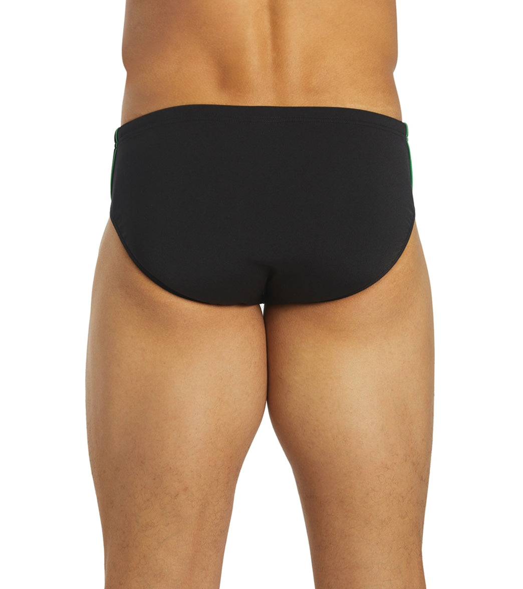 Sporti HydroLast Splice Brief Swimsuit (22-40) Black/Kelly Green