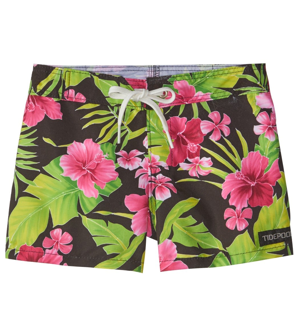 Tidepools Girls' Hibiscus Boardshort (Toddler, Little Kid, Big Kid)