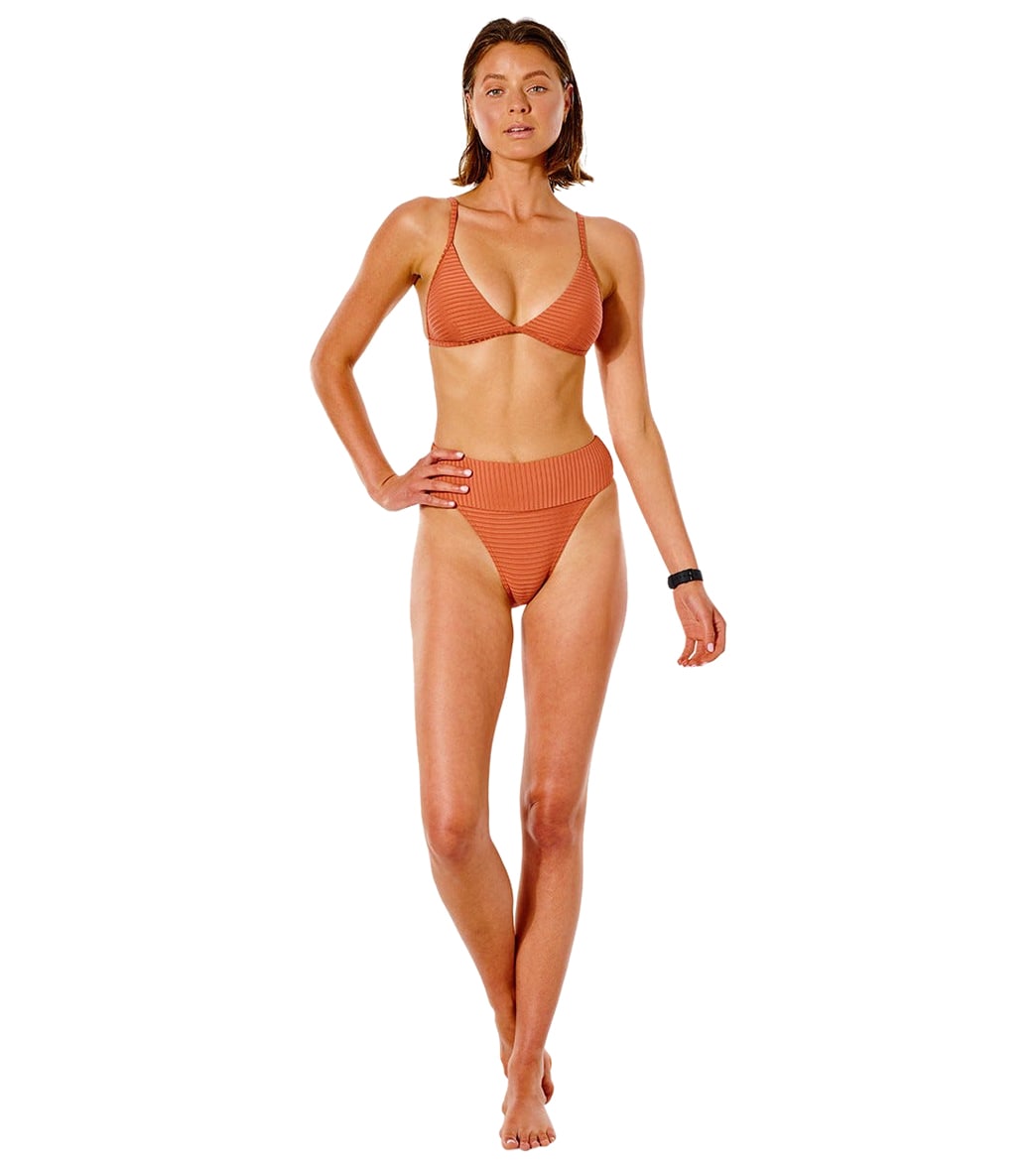 Rip Curl Women's Premium Surf Hi Waist Bikini Bottom Rhubarb