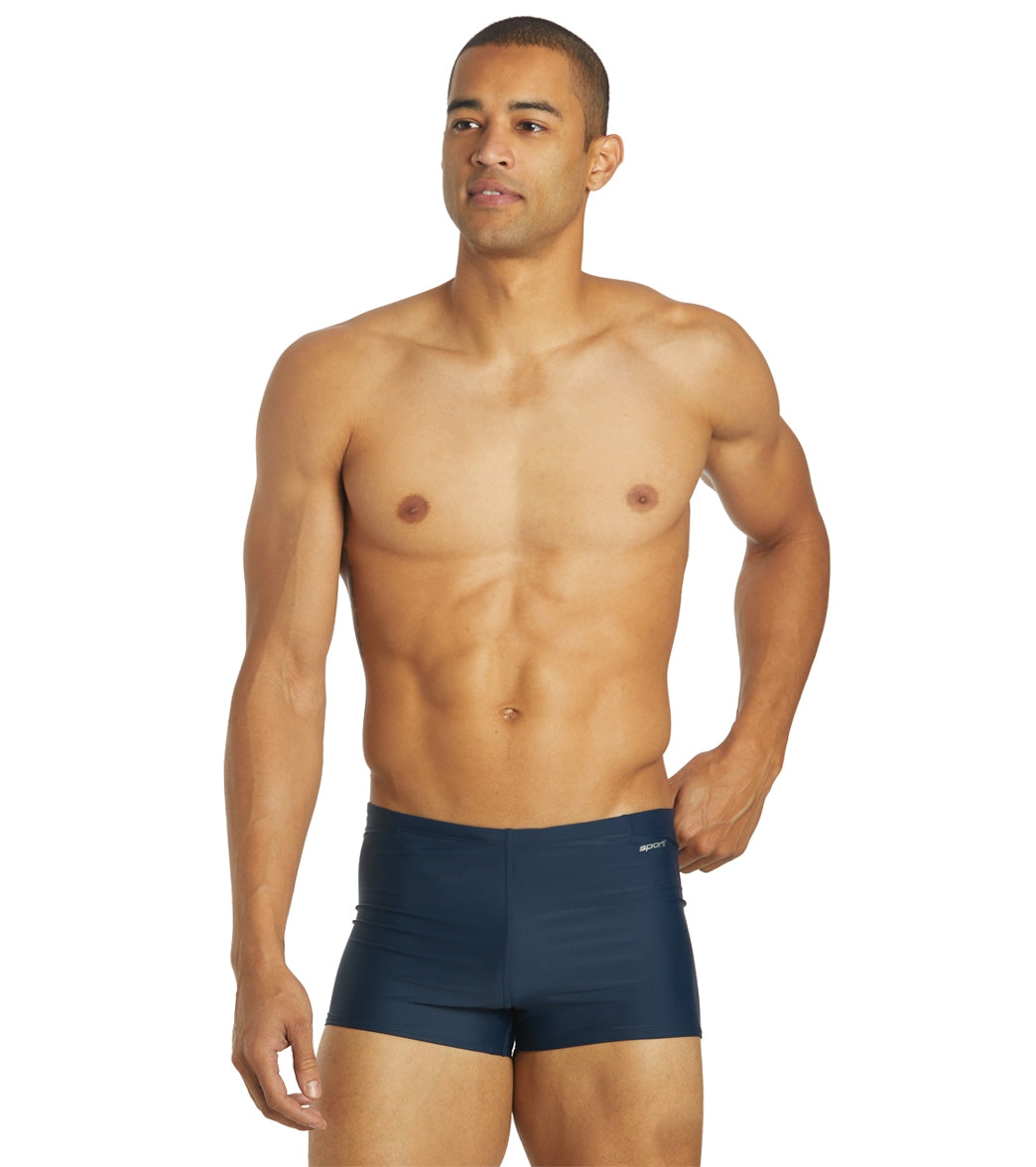 Sporti Solid Swim Square Leg Swimsuit (24-44) Navy