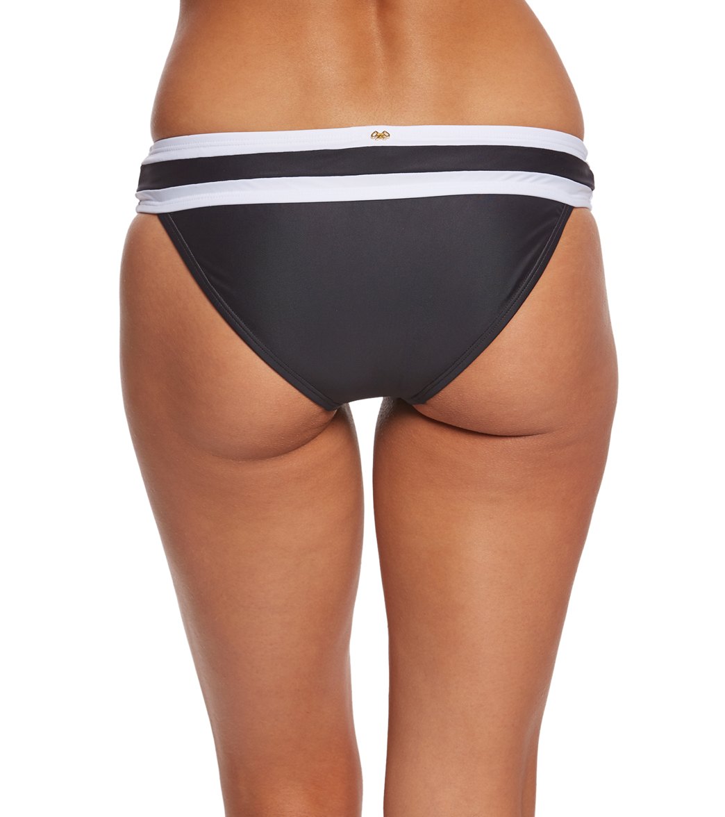 PilyQ Midnight Color Block Bikini Bottom Midnight