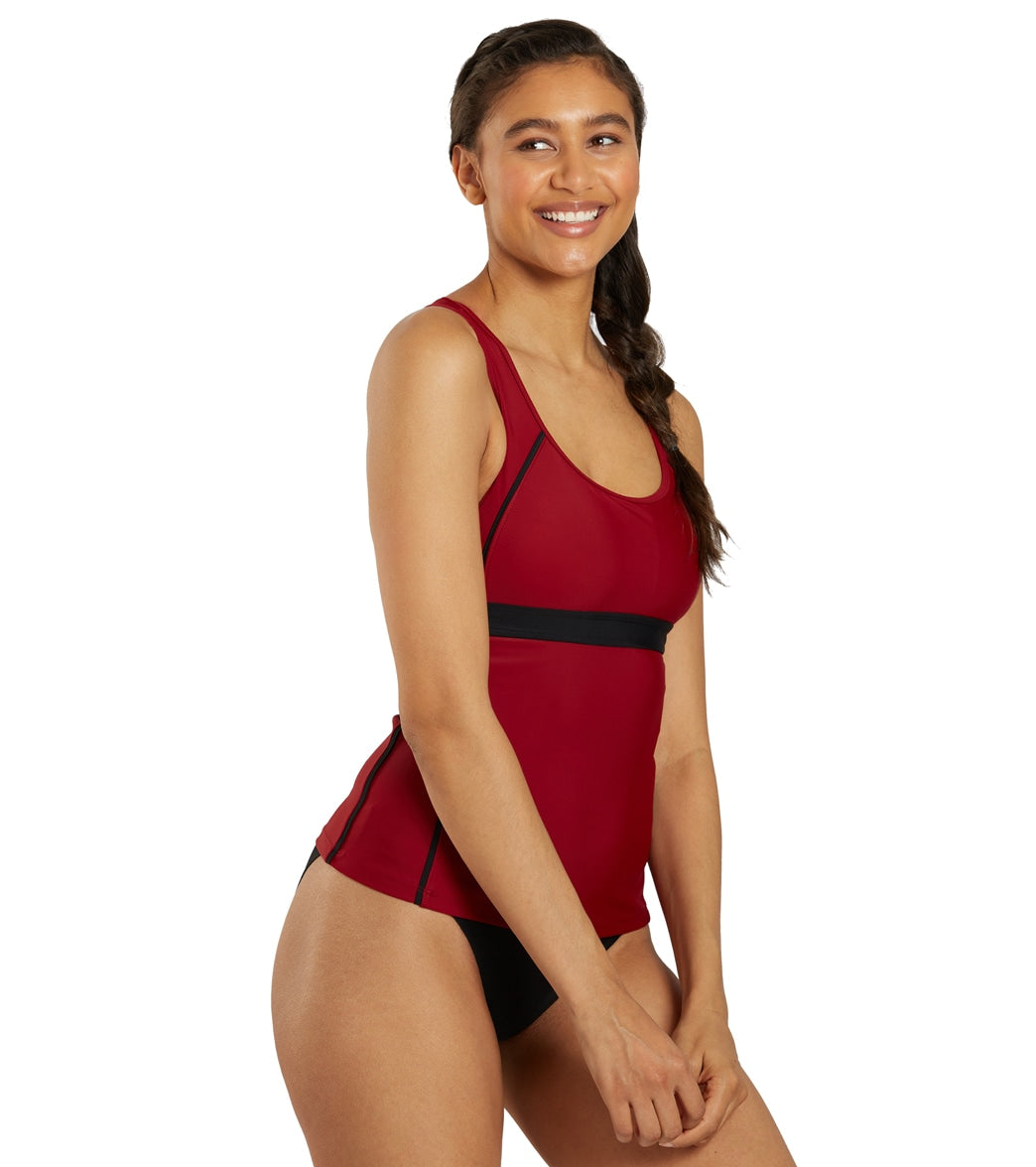 Sporti Active Racerback Solid Tankini Top