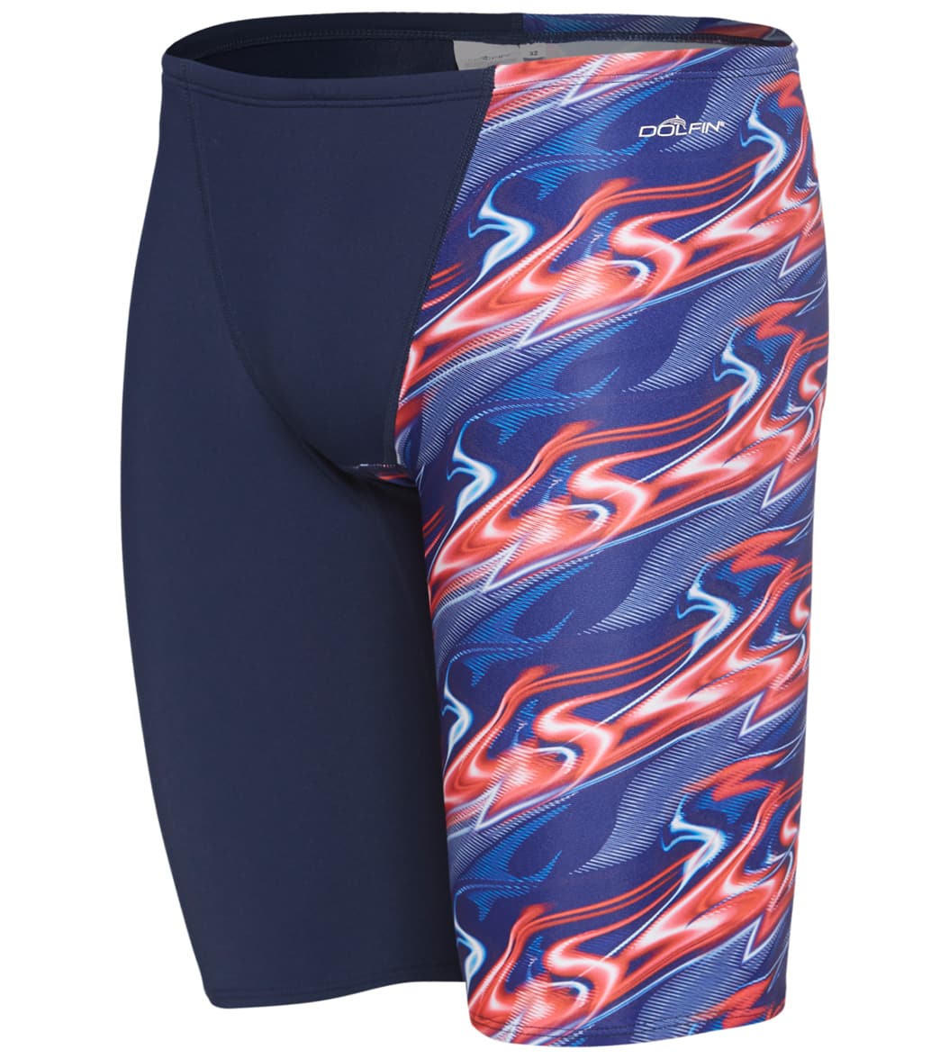 Dolfin Reliance Men's Inferno Team Print Spliced Jammer Swimsuit