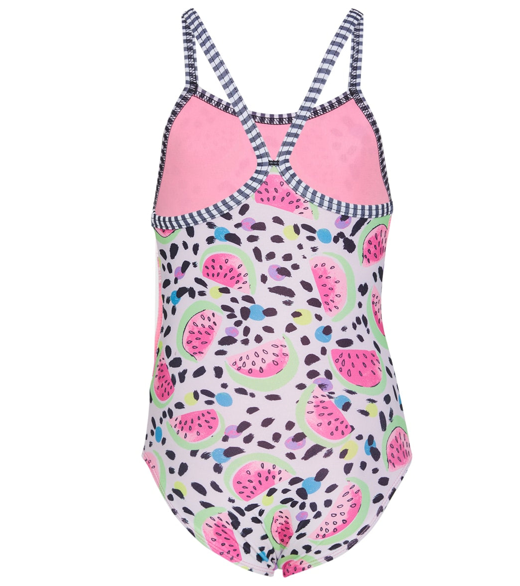 Dolfin Girls' Haze Printed One Piece Swimsuit (Big Kid)