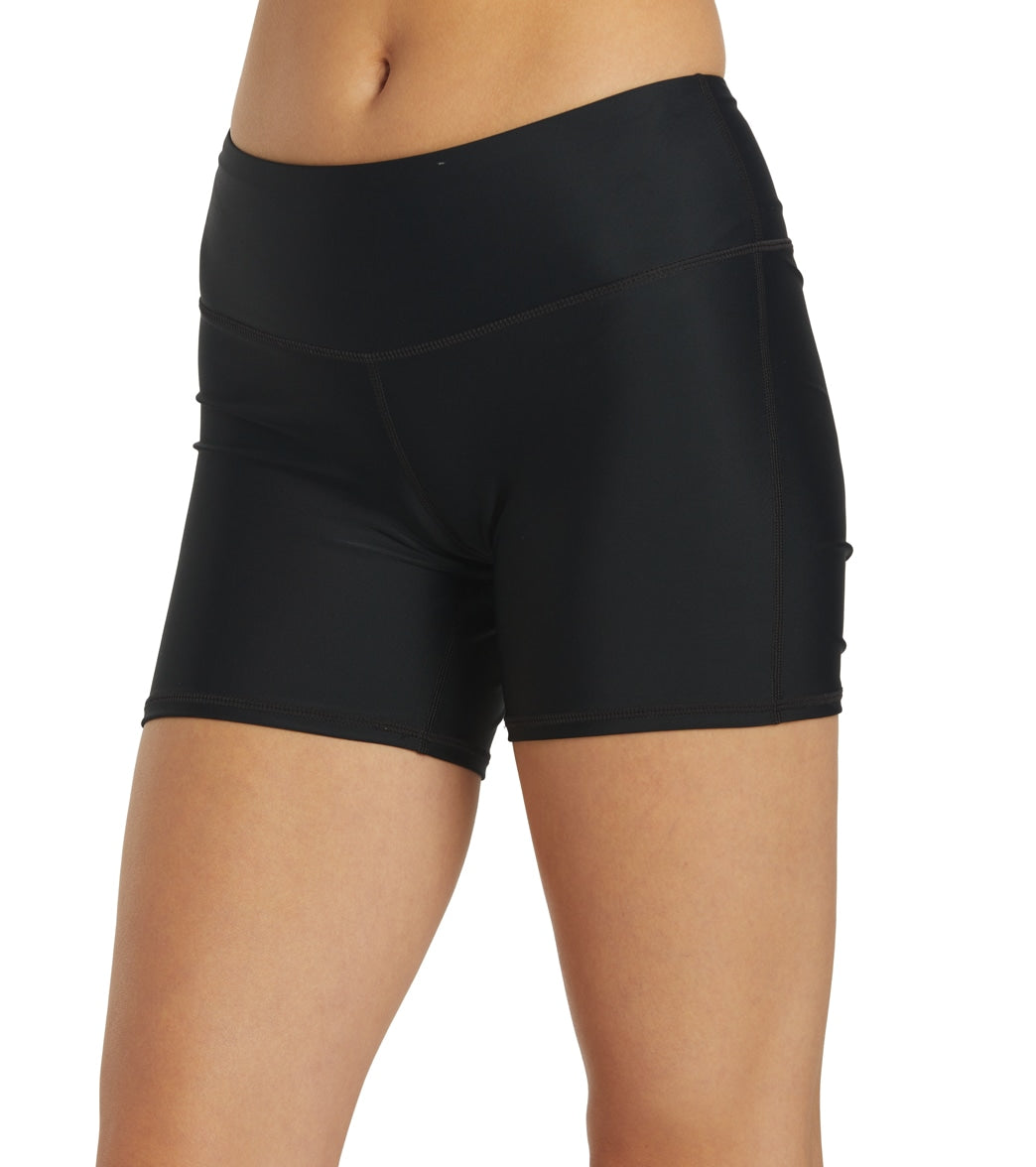 Sporti Active Solid 4.5 inseam Swim Short Black