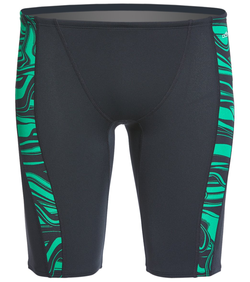 Dolfin Reliance Men's Lava Spliced Jammer Swimsuit Green Lava