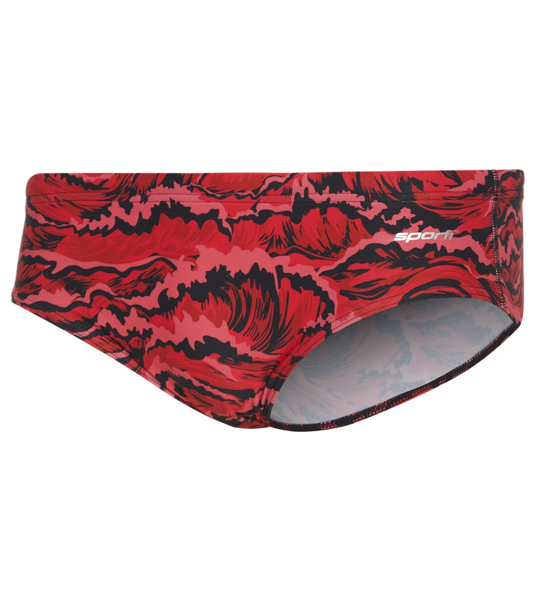 Sporti New Waves Brief Swimsuit Youth (22-28) Red