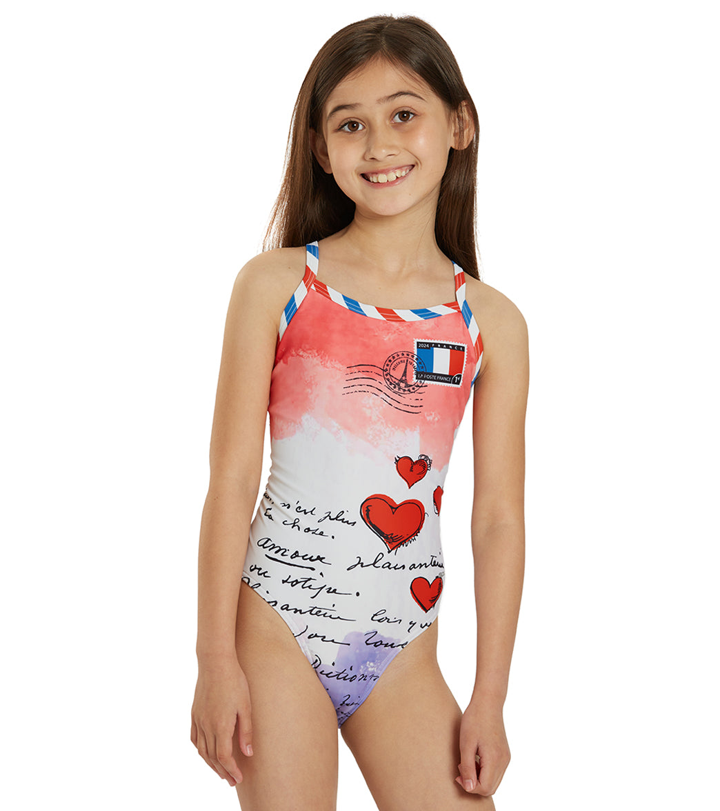 Sporti Paris Love Letters Thin Strap One Piece Swimsuit (22-44) Love Letters