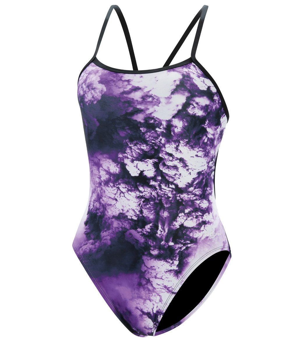 Dolfin Women's Reliance Cyclone String Back One Piece Swimsuit Purple