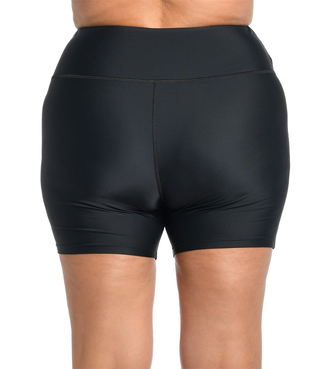 Maxine Women's Plus Size 6 Biker Short Black