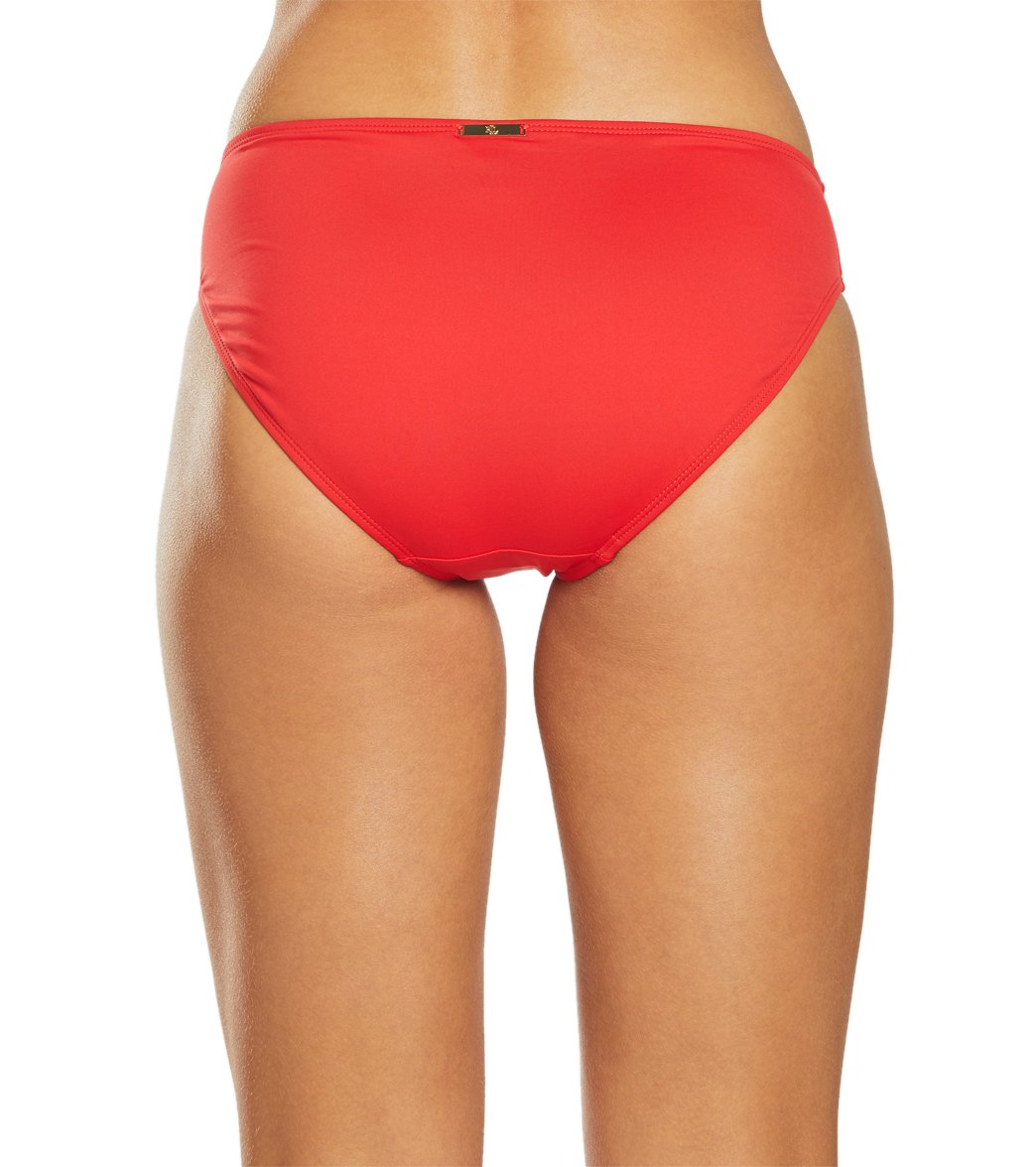 Lauren Ralph Lauren Women's Beach Club Solids Hipster Bikini Bottom Ribbon Red