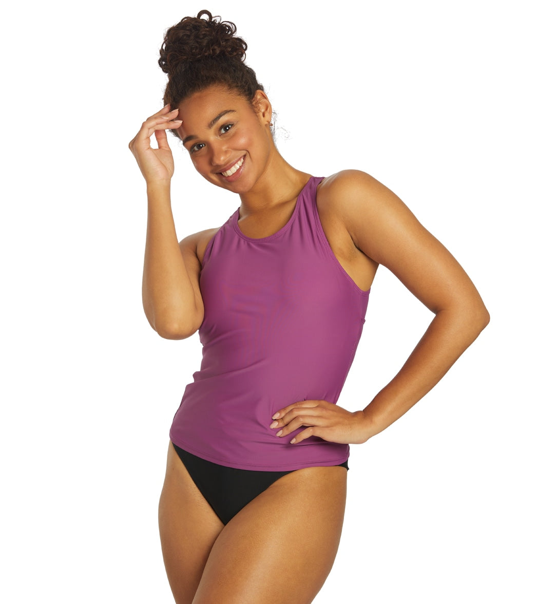 Sporti Active High Neck Tankini Top Amethyst