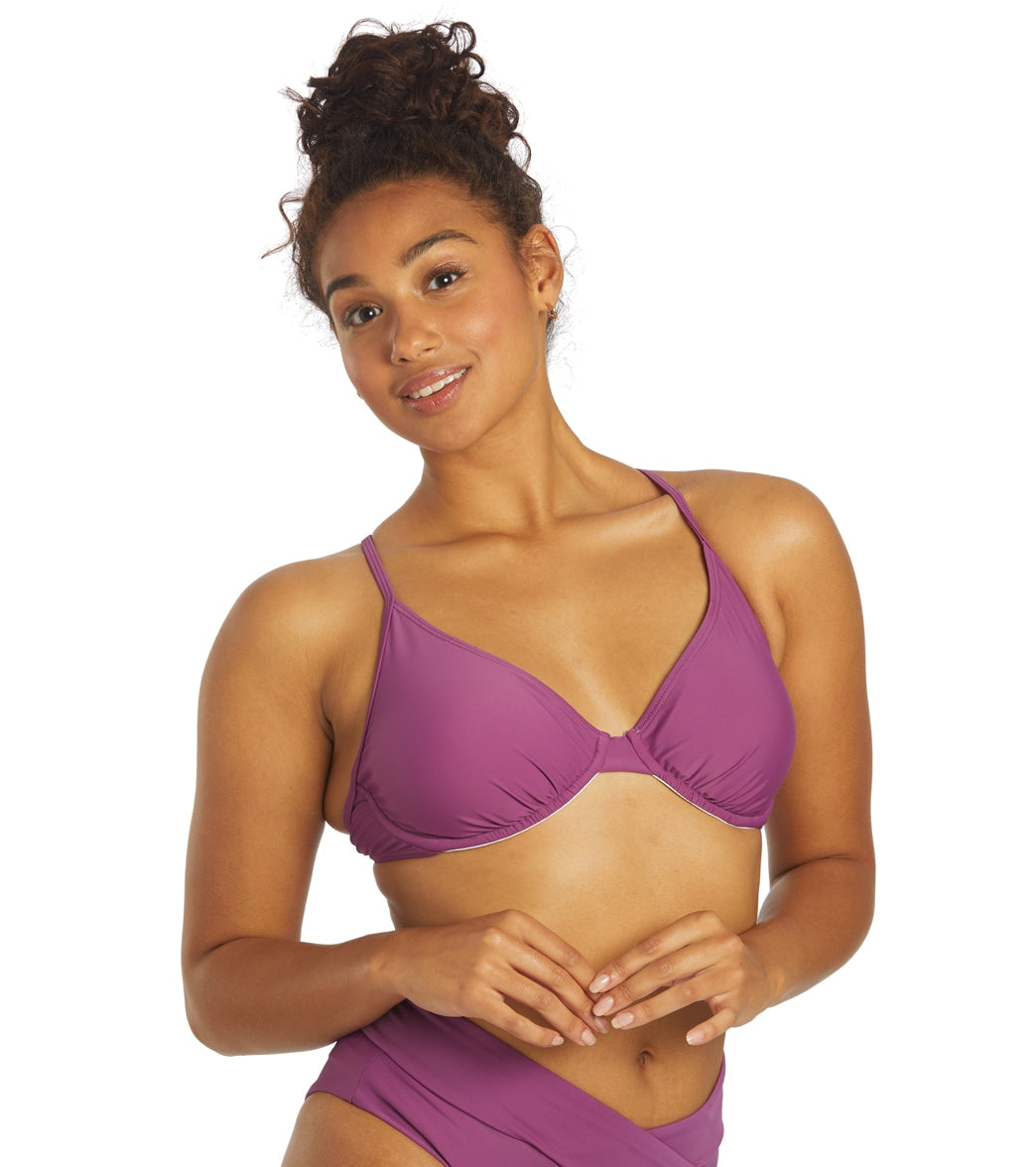 Sporti Solid Underwire Bikini Top (D/DD/E/F)  Amethyst