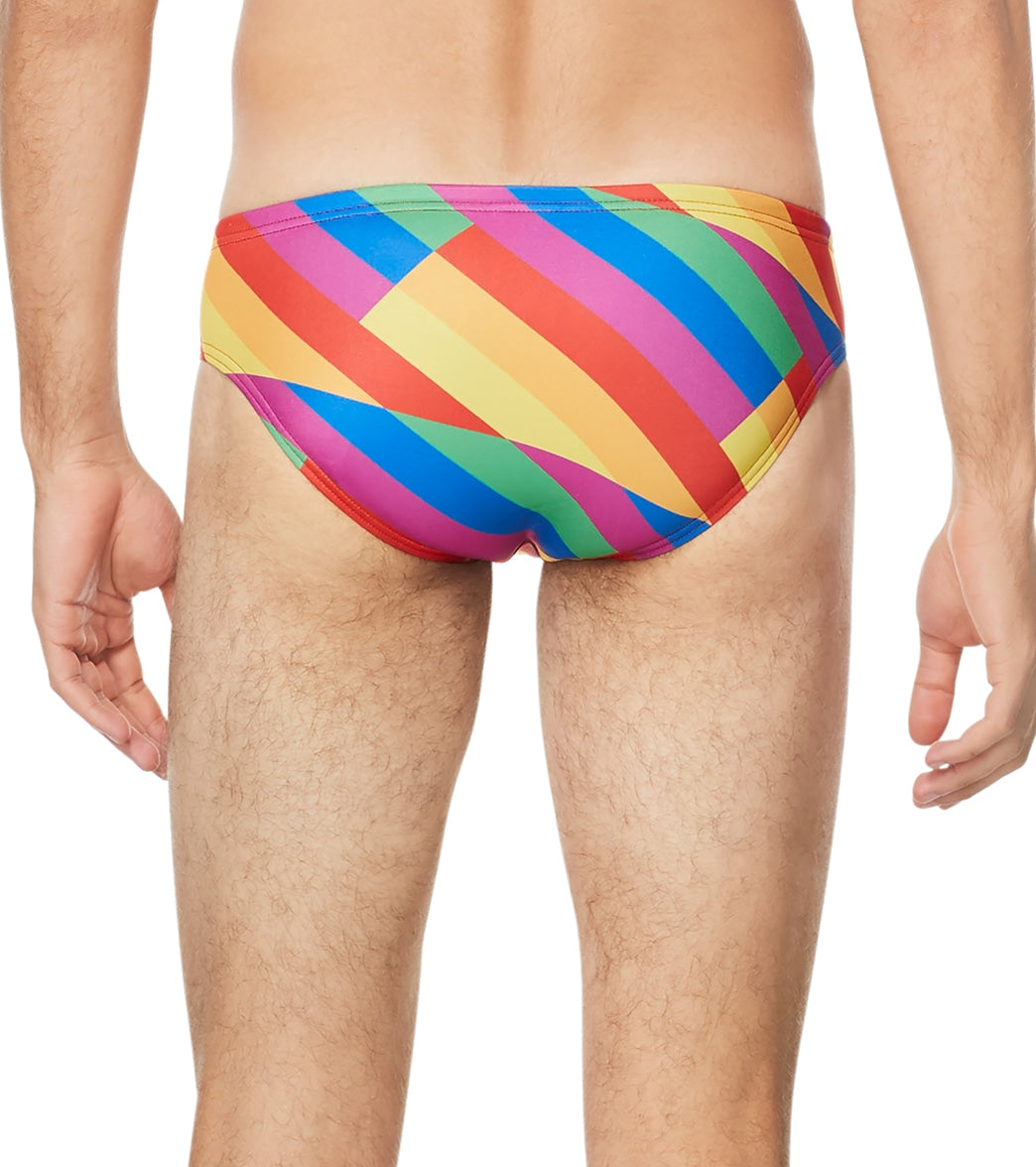 Speedo Pride Men's Printed One Brief Swimsuit Sliced Squares