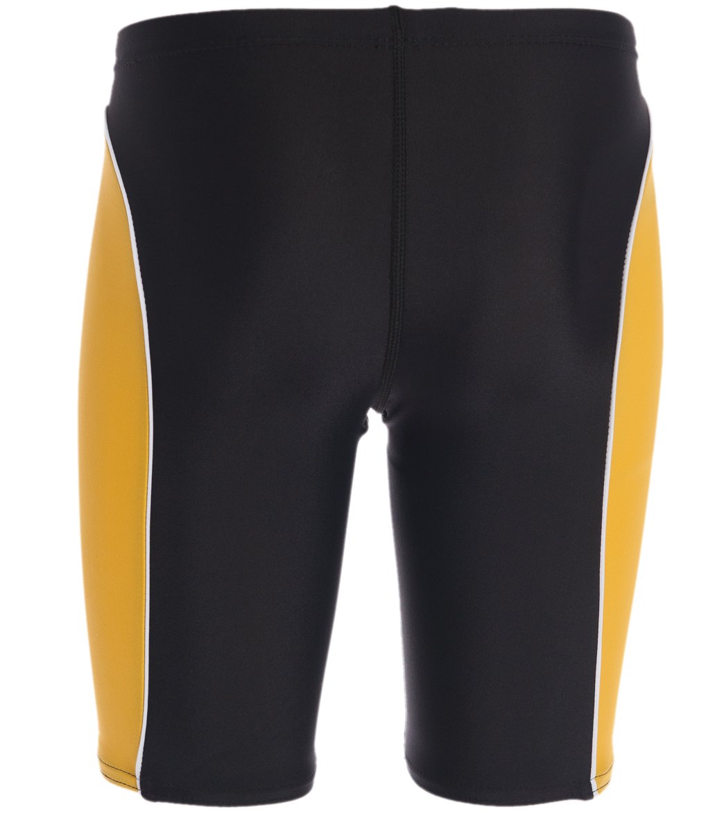 Dolfin Team Color Block Youth Jammer Swimsuit Black/Gold/White