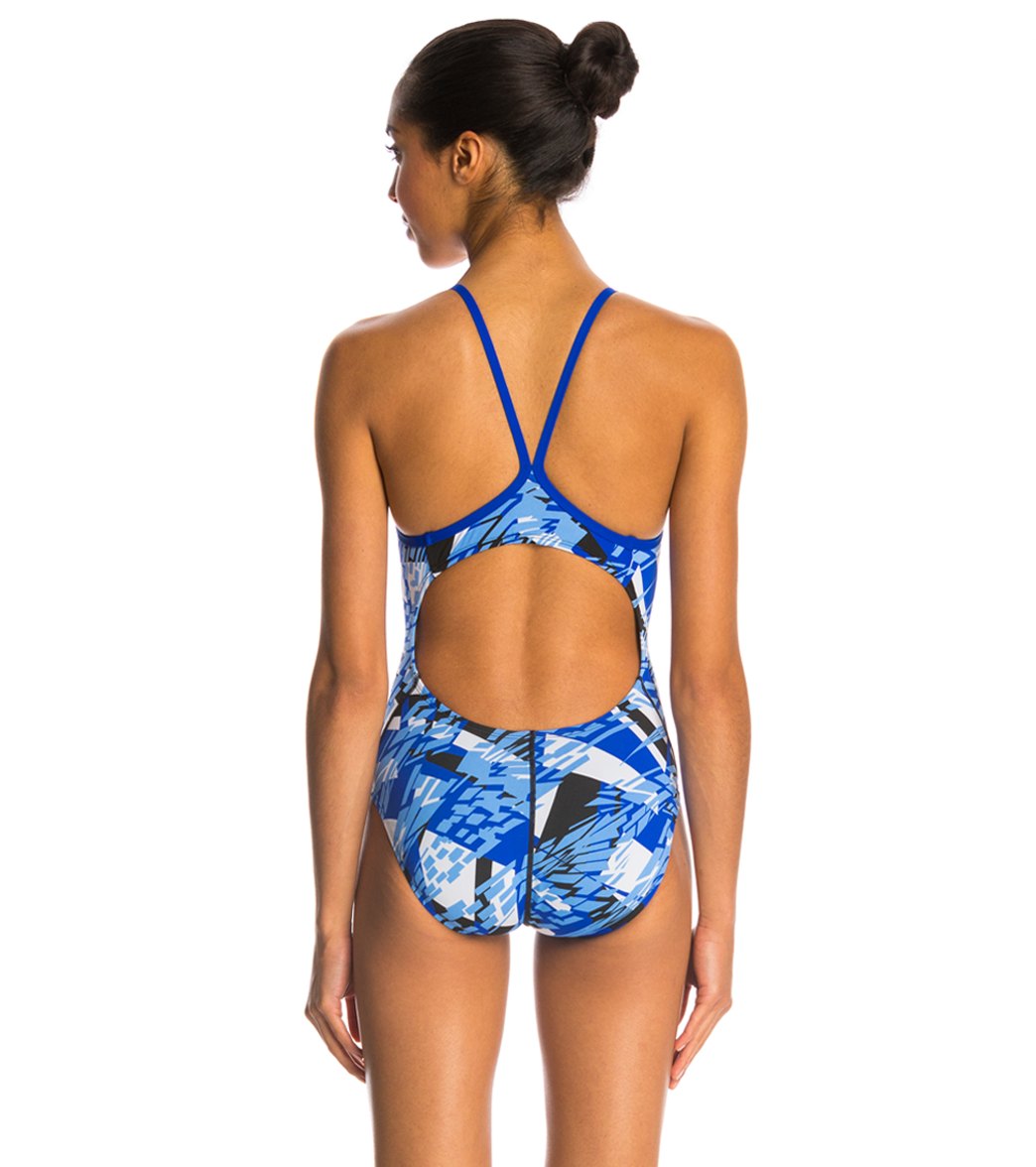 Dolfin Zephyr V-Back One Piece Swimsuit Blue Zephyr