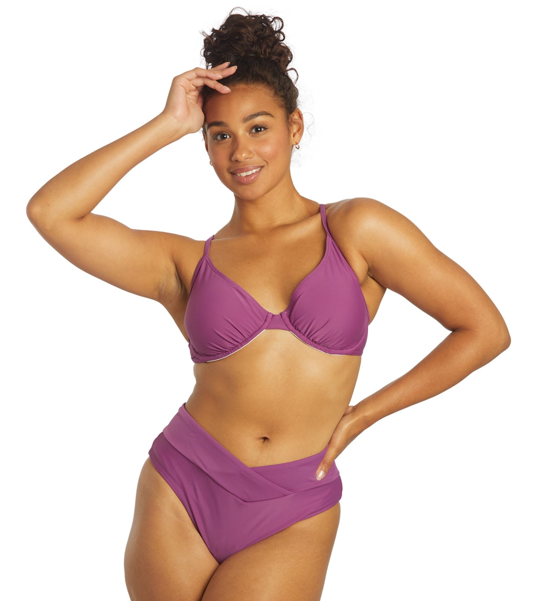 Sporti Active High Waisted Cheeky Swim Bottom Amethyst