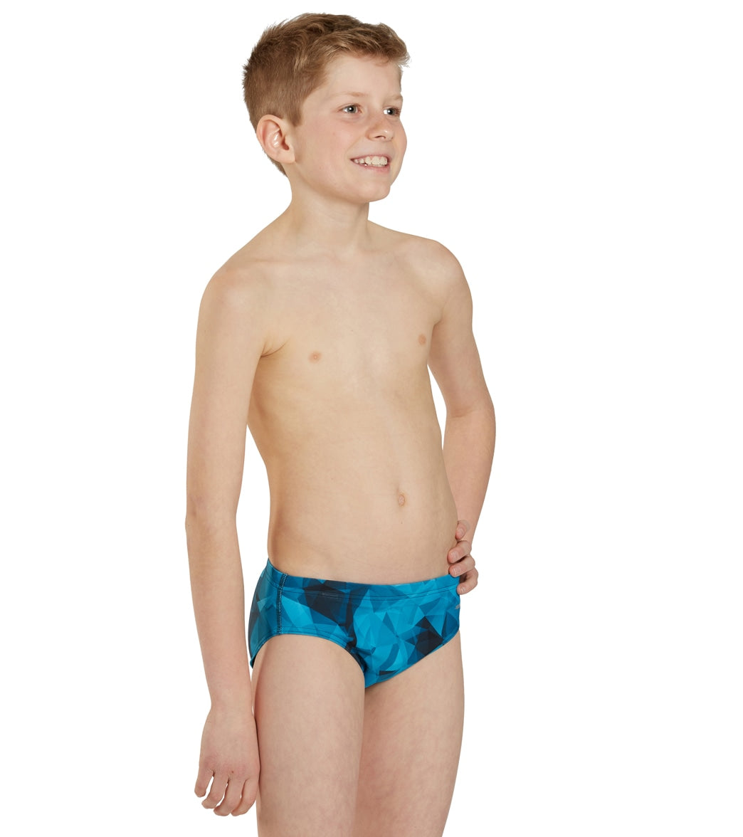 Sporti Fractalicious Brief Swimsuit Youth (22 - 28) Blue